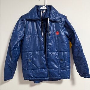 Vintage  Blue Puffer Jacket with under jacket and hood size m